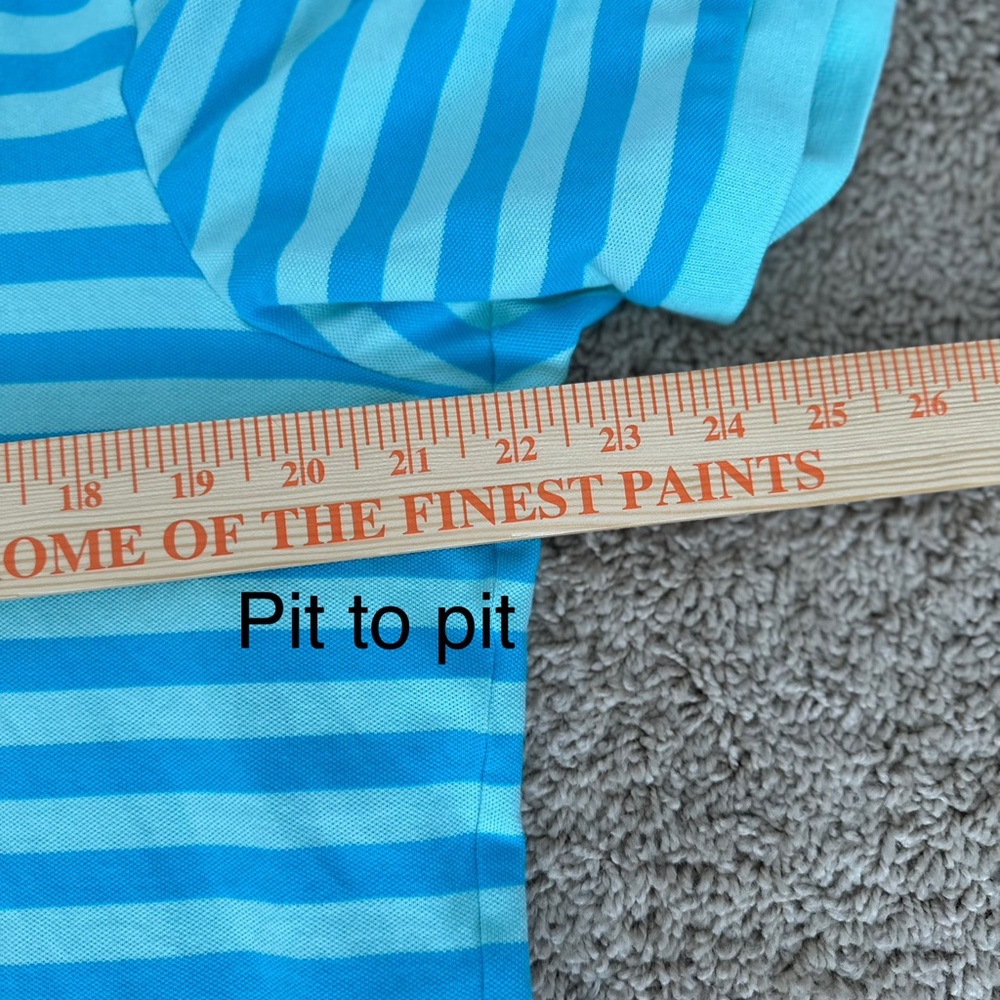 Columbia PFG Mens Striped Super Bonefish Pique Polo. Size Large. Blue/Teal.‎ - Picture 7 of 10